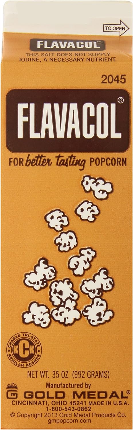 Flavacol Popcorn Seasoning Salt by Gold Medal – 35 oz Carton