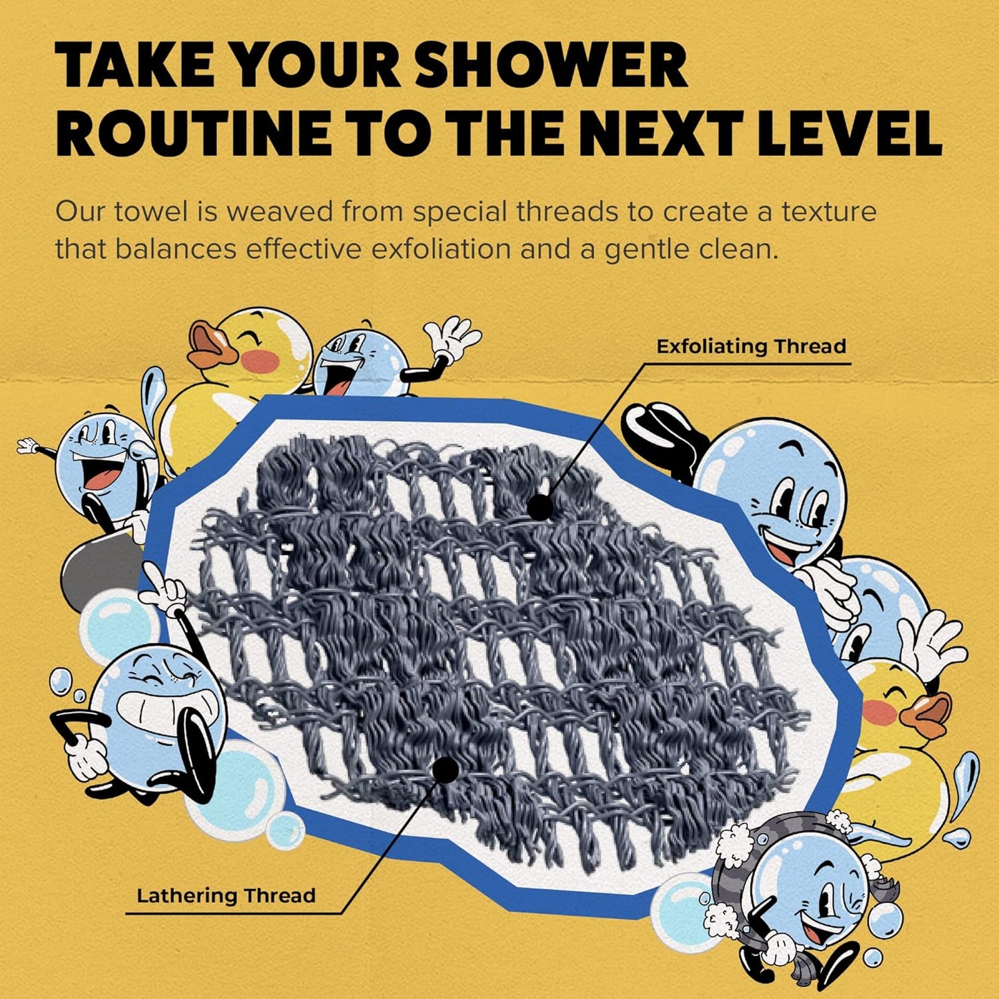 GOSHI® Exfoliating Shower Towel – Made in Japan for Smooth Clean Skin